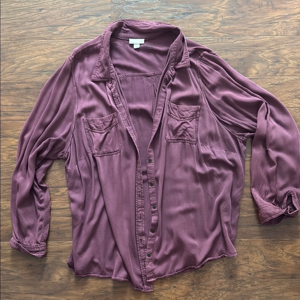 Women's Purple Button Down Shirt
